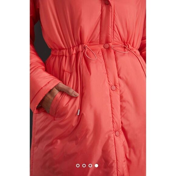 New Anthropologie x Maeve Cinched Puffer Coat Size M - Picture 3 of 12